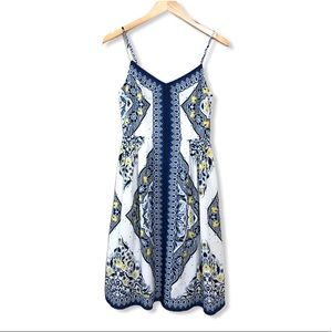 Banana Republic Blue and White Midi Dress